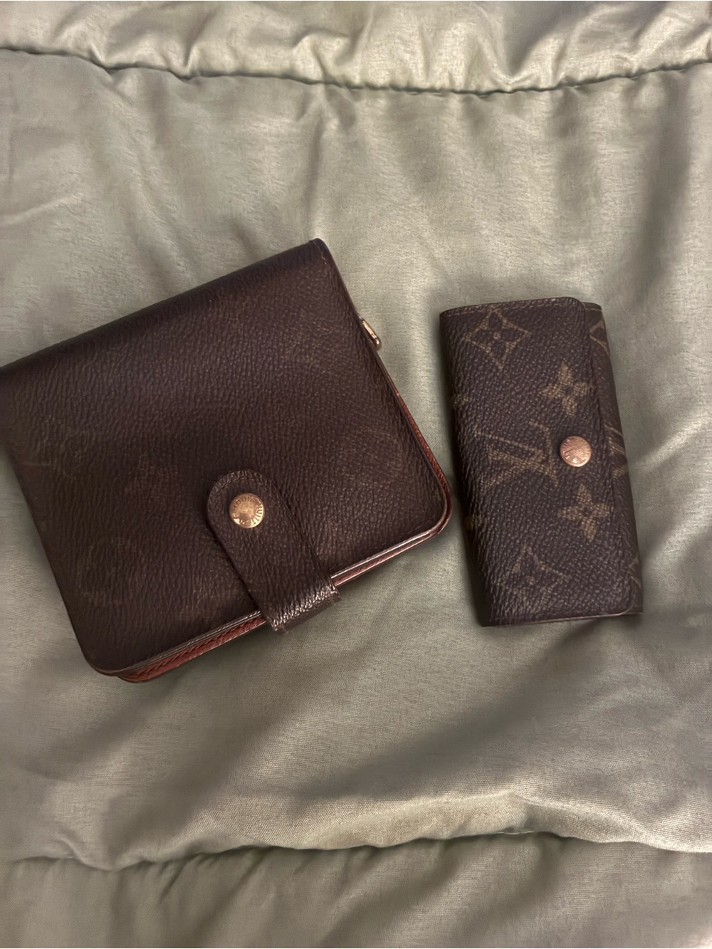 Brown Monogram Men's Wallet and Key Holder Set